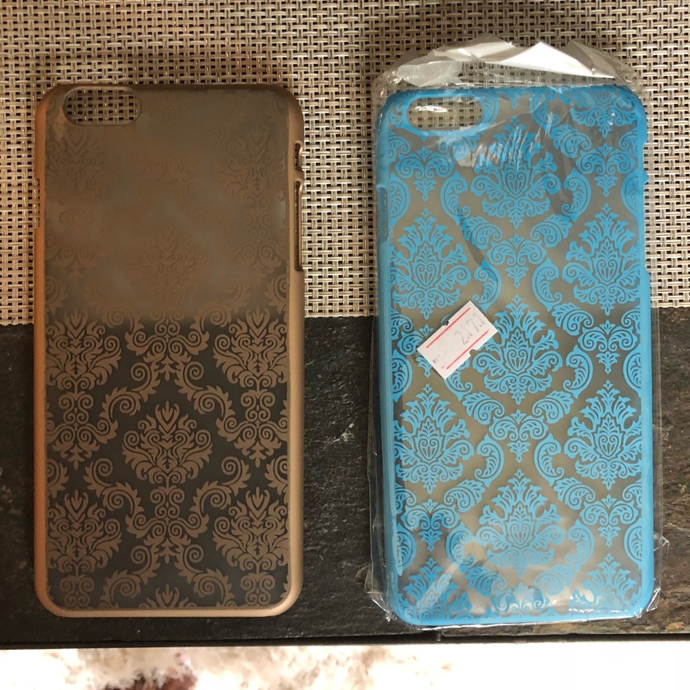 Brand new Gold and baby blue cell cases